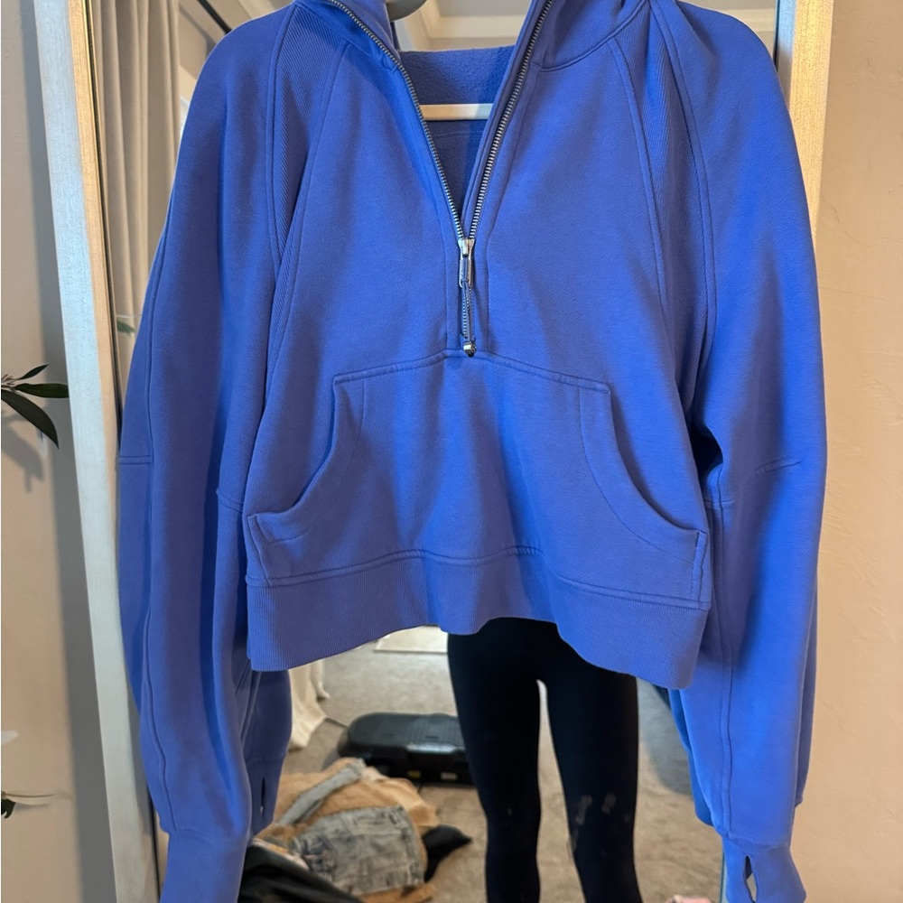 lululemon athletica Blue Half-Zip Jacket